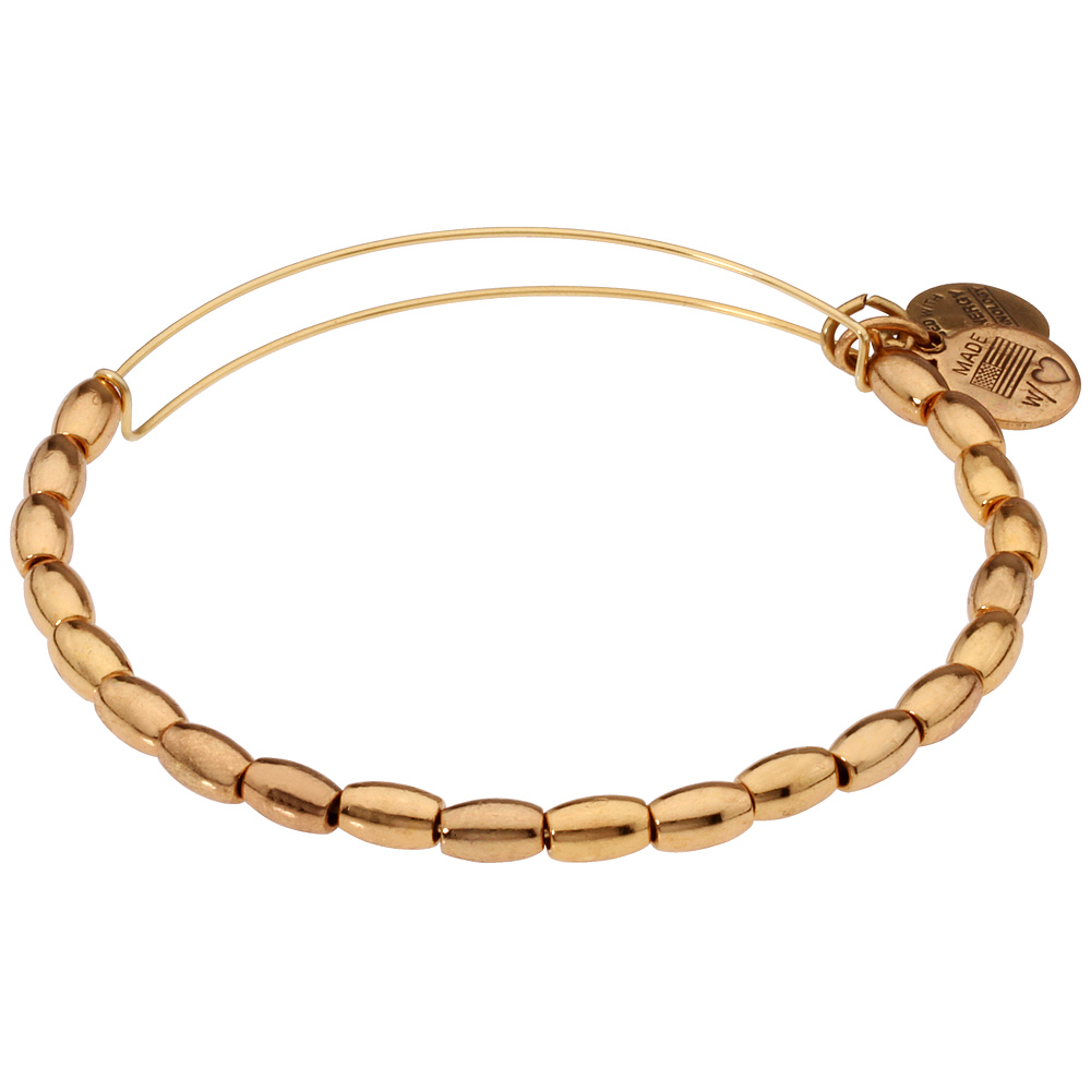 Alex And Ani Jordan Beaded Rafaelian Gold Finish Bangle Bracelet