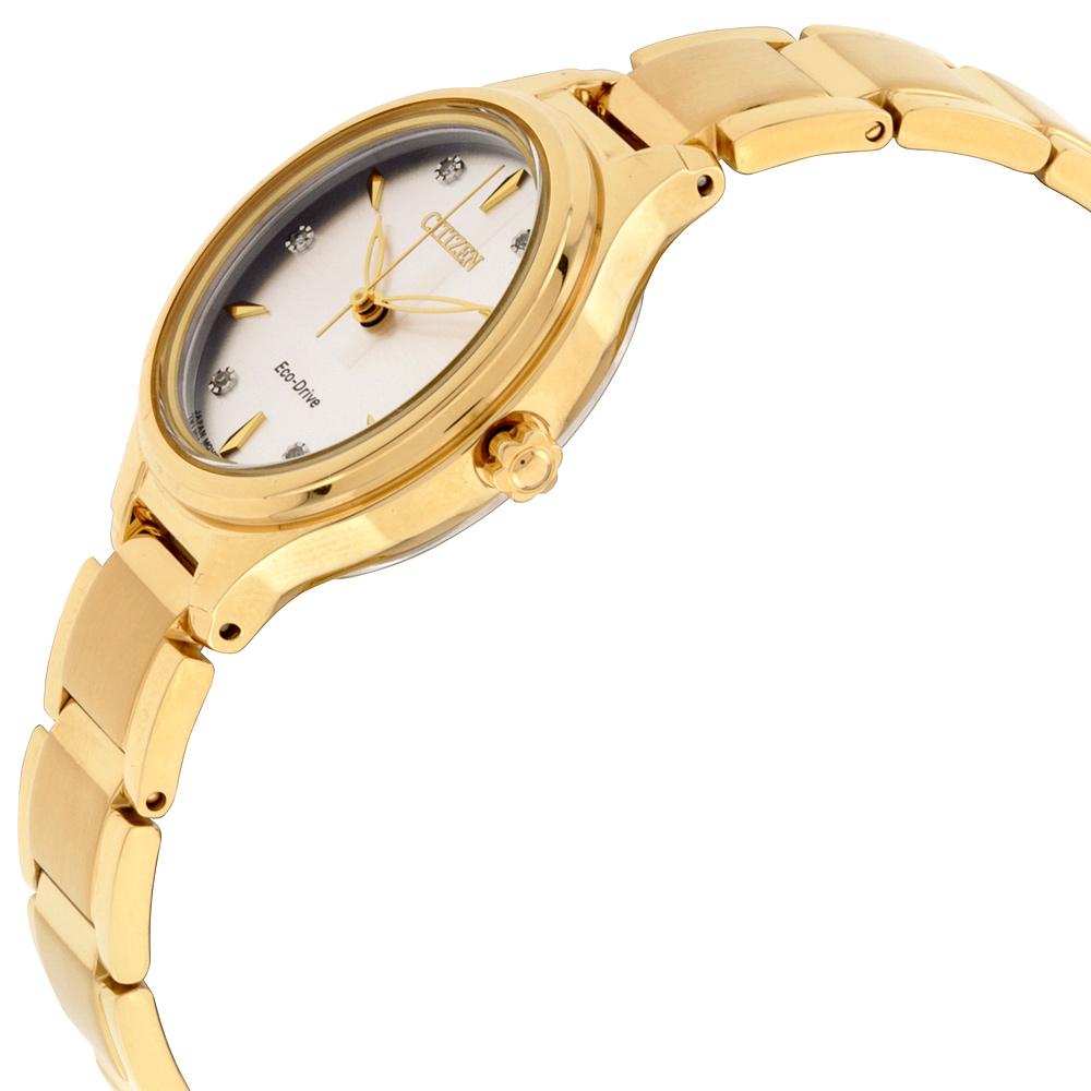 citizen eco drive silver and gold
