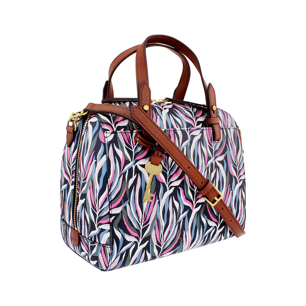 fossil rachel satchel pink floral