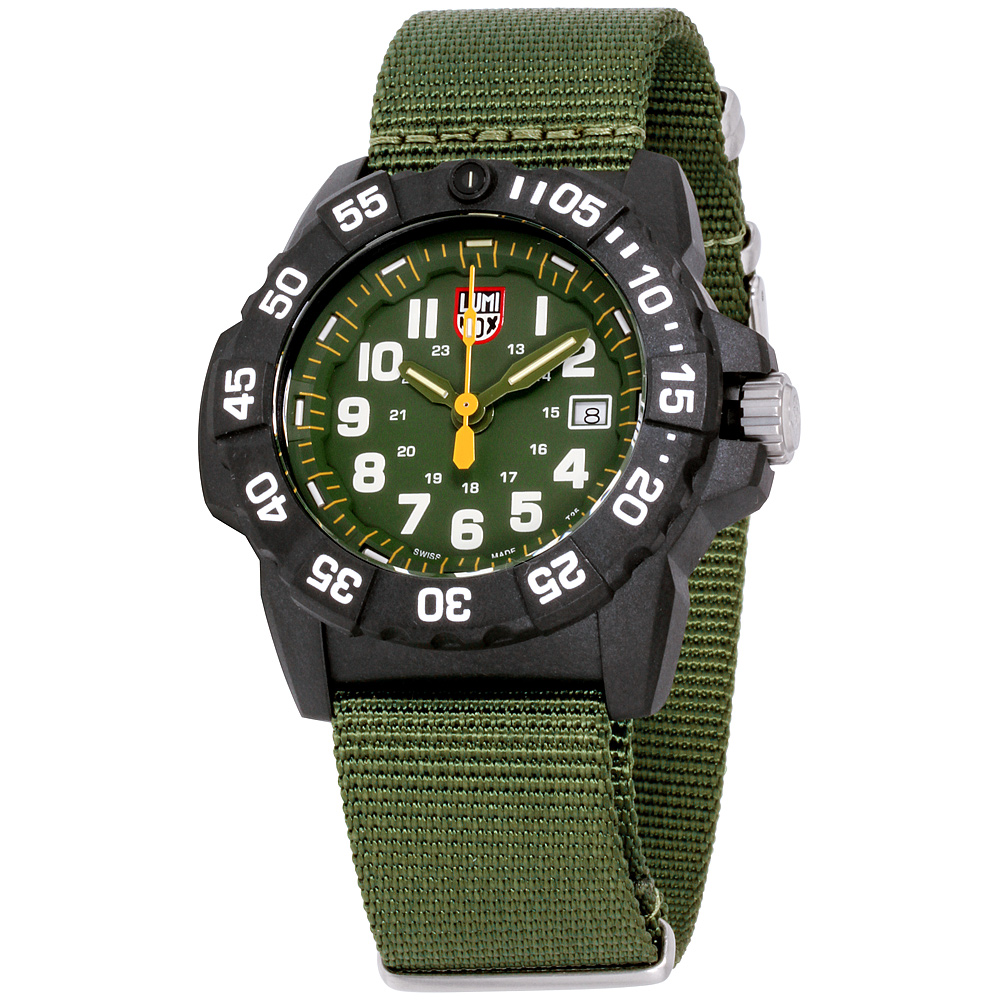 Luminox Navy Seal 3500 Quartz Movement Green Dial Mens Watch Xs3517 7630040922678 Ebay 