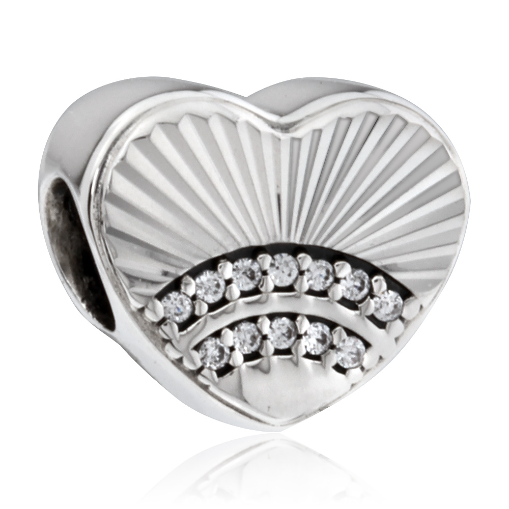 Pandora Fan of Love Charm With Clear CZ 797288CZ 5700302660302 eBay