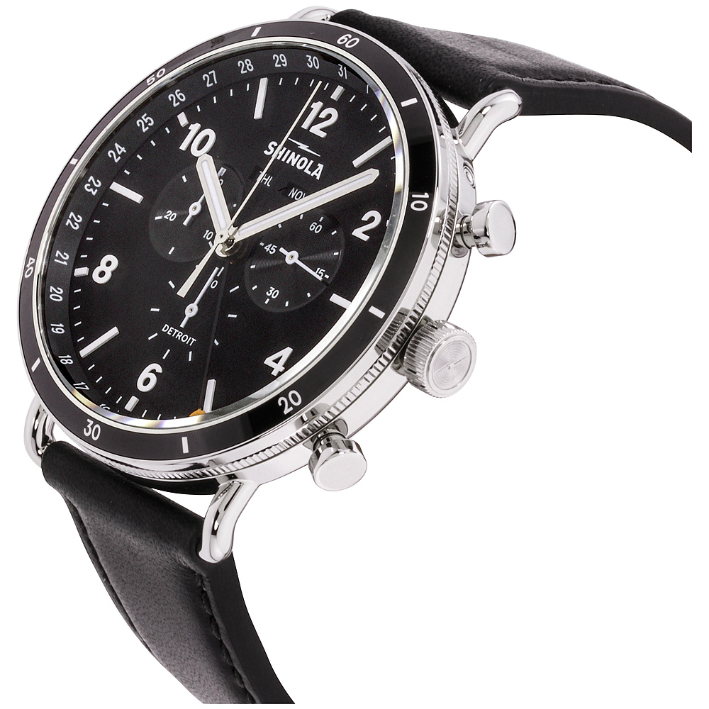shinola men's canfield's black dial watch