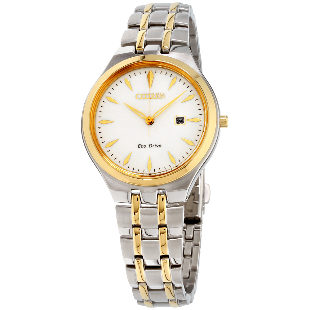 Citizen Corso Ivory Dial Stainless Steel Ladies Watch EW2494-54A ...