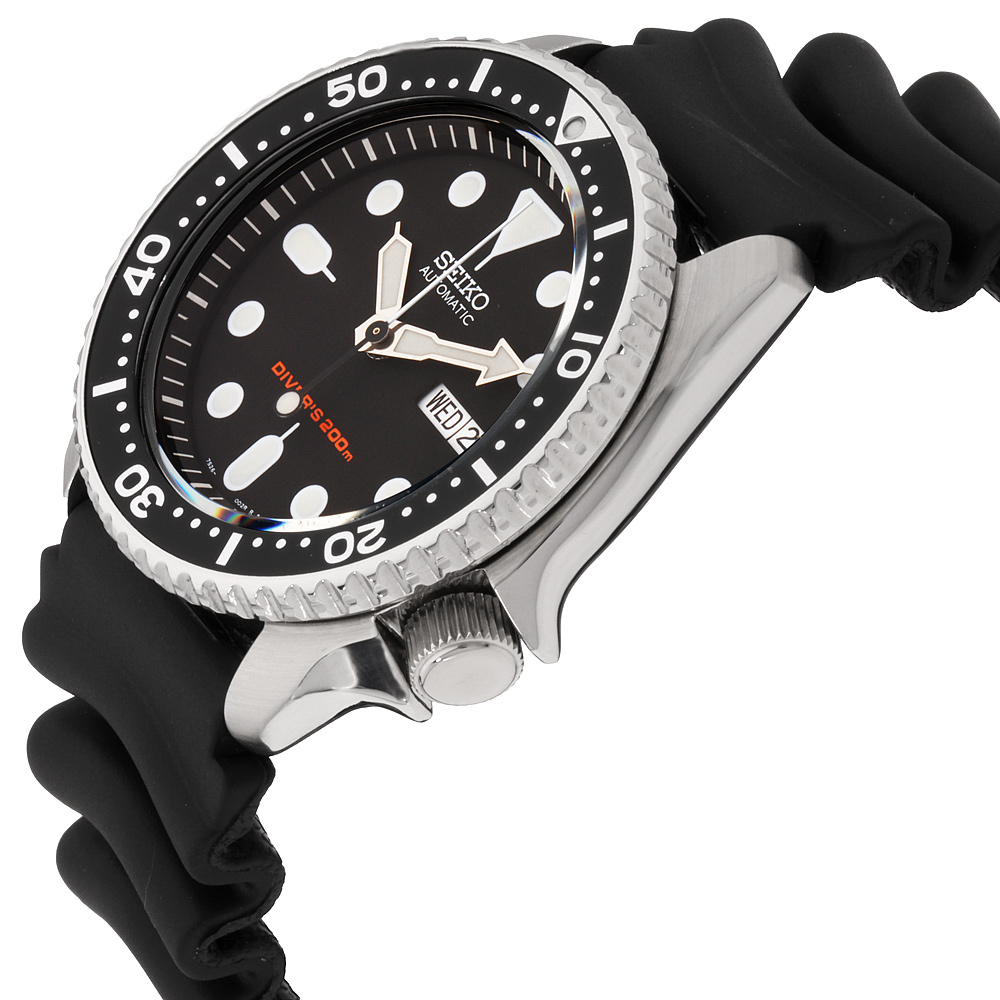 Seiko Divers Black Dial Rubber Strap Men's Watch SKX007P9 29665195494 ...