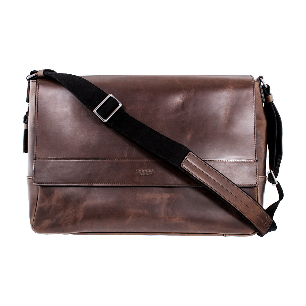 shinola slim leather messenger bag