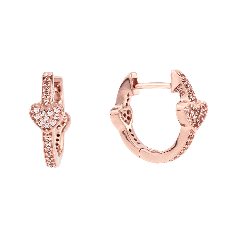 rose gold art deco earrings