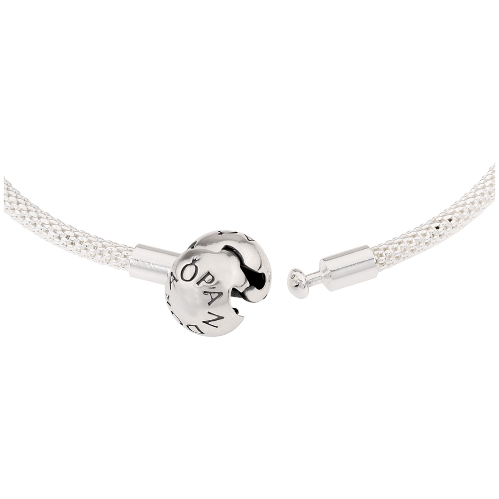 Pandora Moments Sterling Silver Mesh Bracelet 596543-21 | eBay