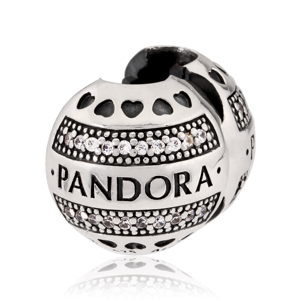 Pandora Logo Hearts Clip Charm 797433CZ 5700302671827 | eBay