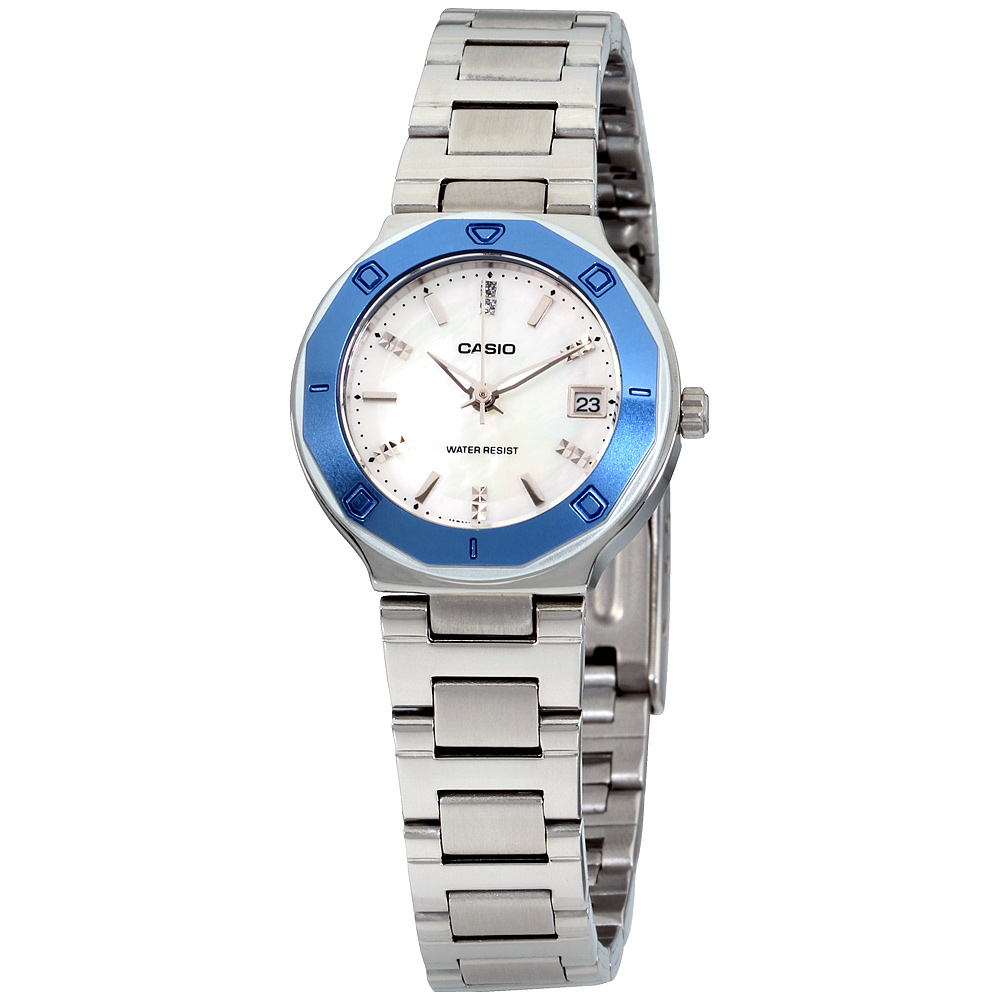 casio mother of pearl watch