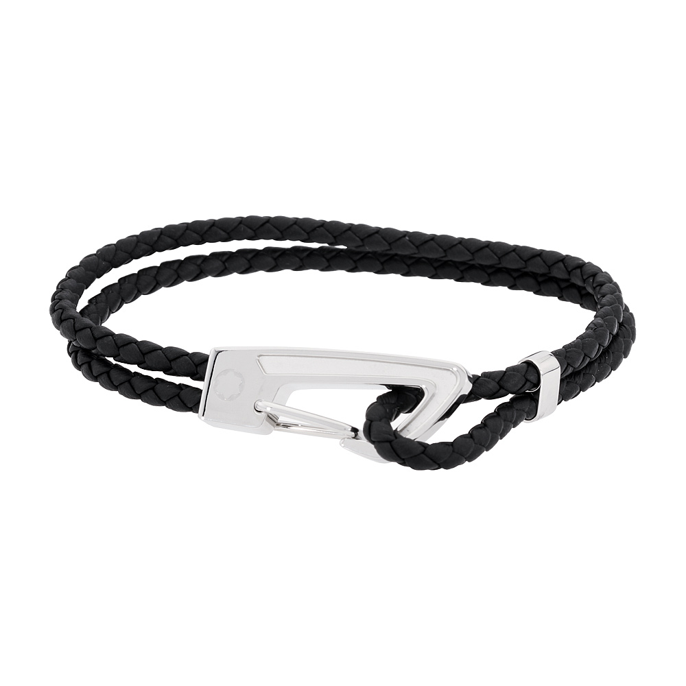 Montblanc Black Woven Leather Men's Bracelet 11499068 4017941805263 | eBay