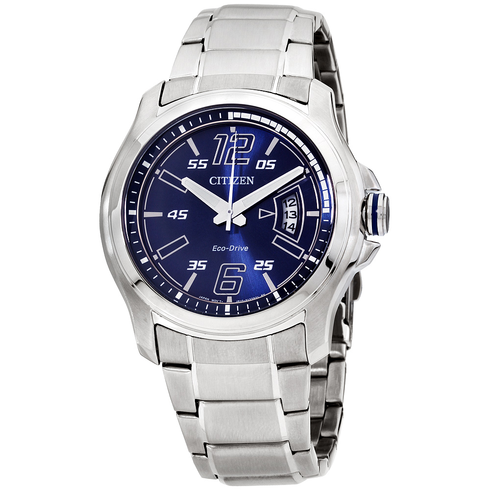 citizen eco drive thin blue line watch