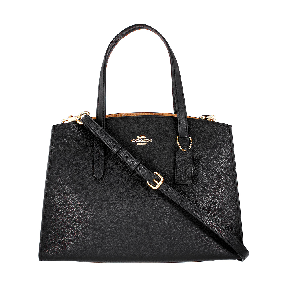 Coach Charlie Ladies Medium Leather Carryall Handbag 25137LIBLK ...