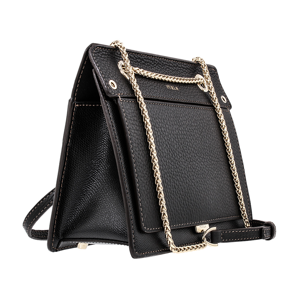 Furla Like Ladies Mini Black Onyx Leather Crossbody 962445 | eBay