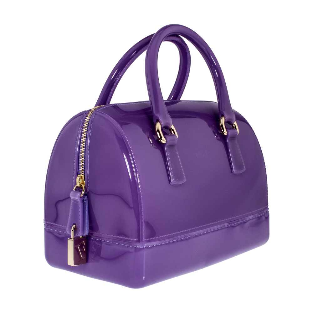 Furla Candy Ladies Small Purple Pvc Shoulder Bag 978651 8050560078812
