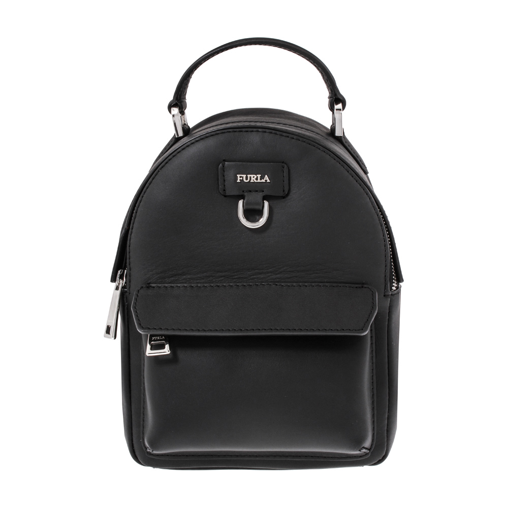 Furla Favola Ladies Black Onyx Leather Mini Backpack 998407 8050560195304 | eBay