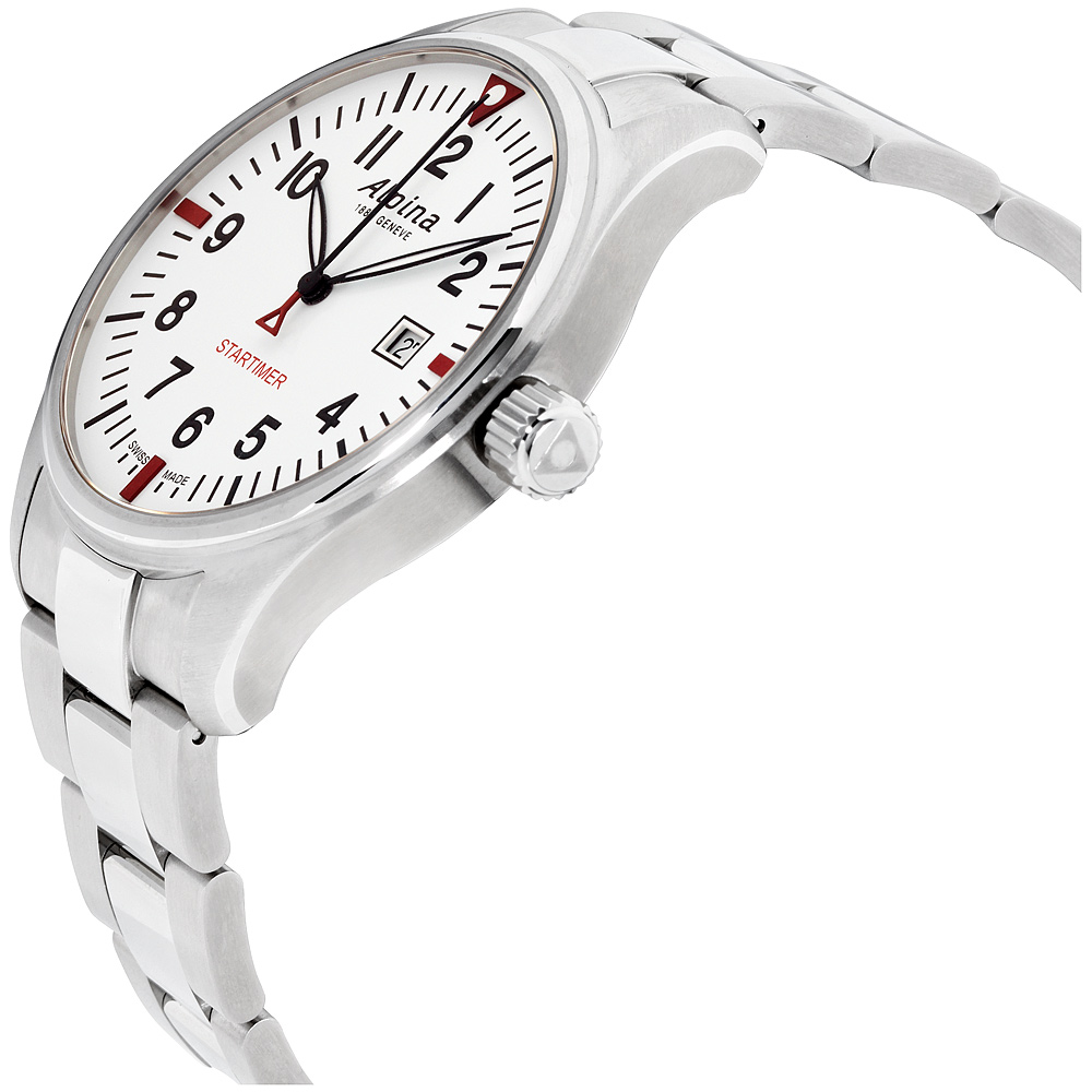 Alpina Startimer Pilot Quartz Movement Silver Dial Men's Watch AL