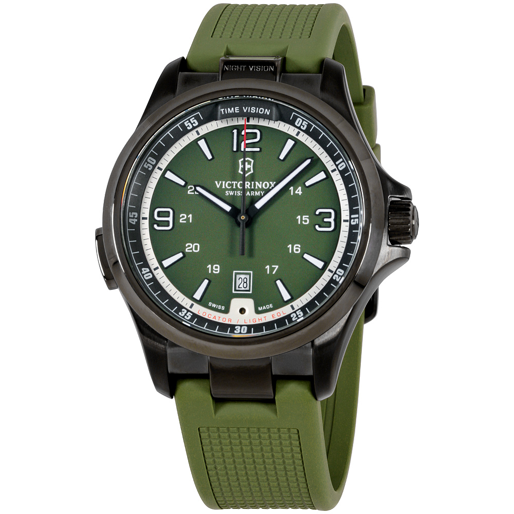 Victorinox Night Vision Quartz Movement Green Dial Men's Watch 241595 ...