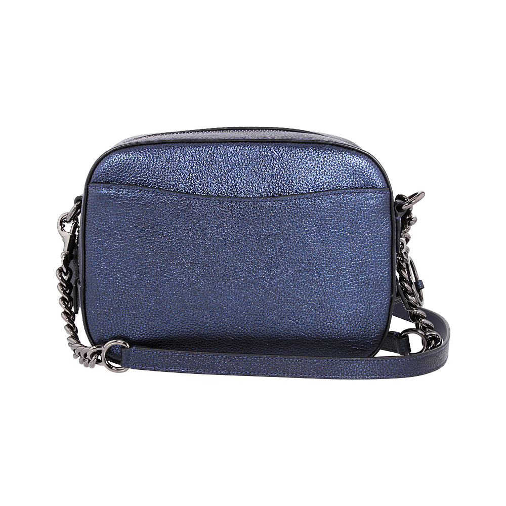 coach blue camera bag