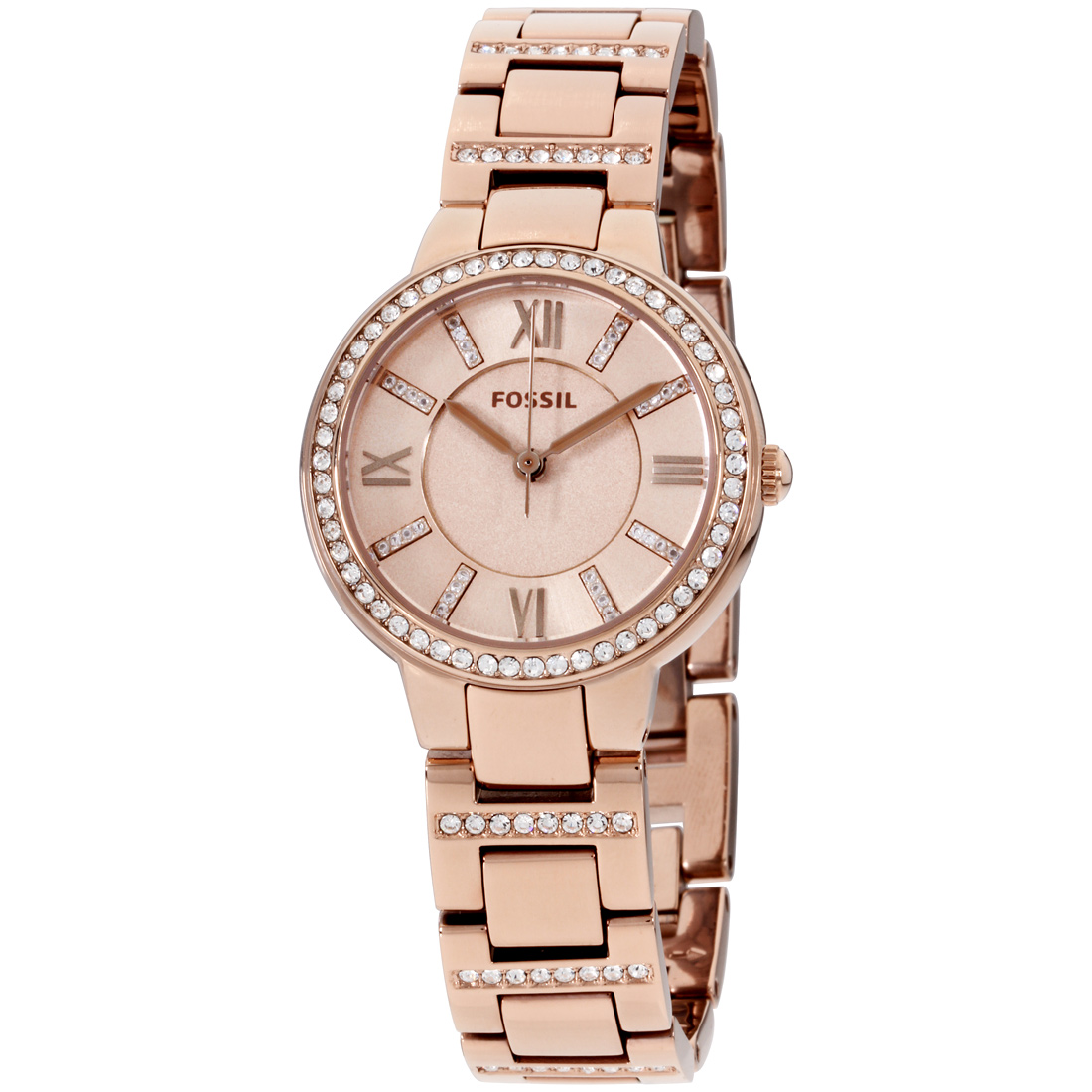 fossil automatic watch rose gold