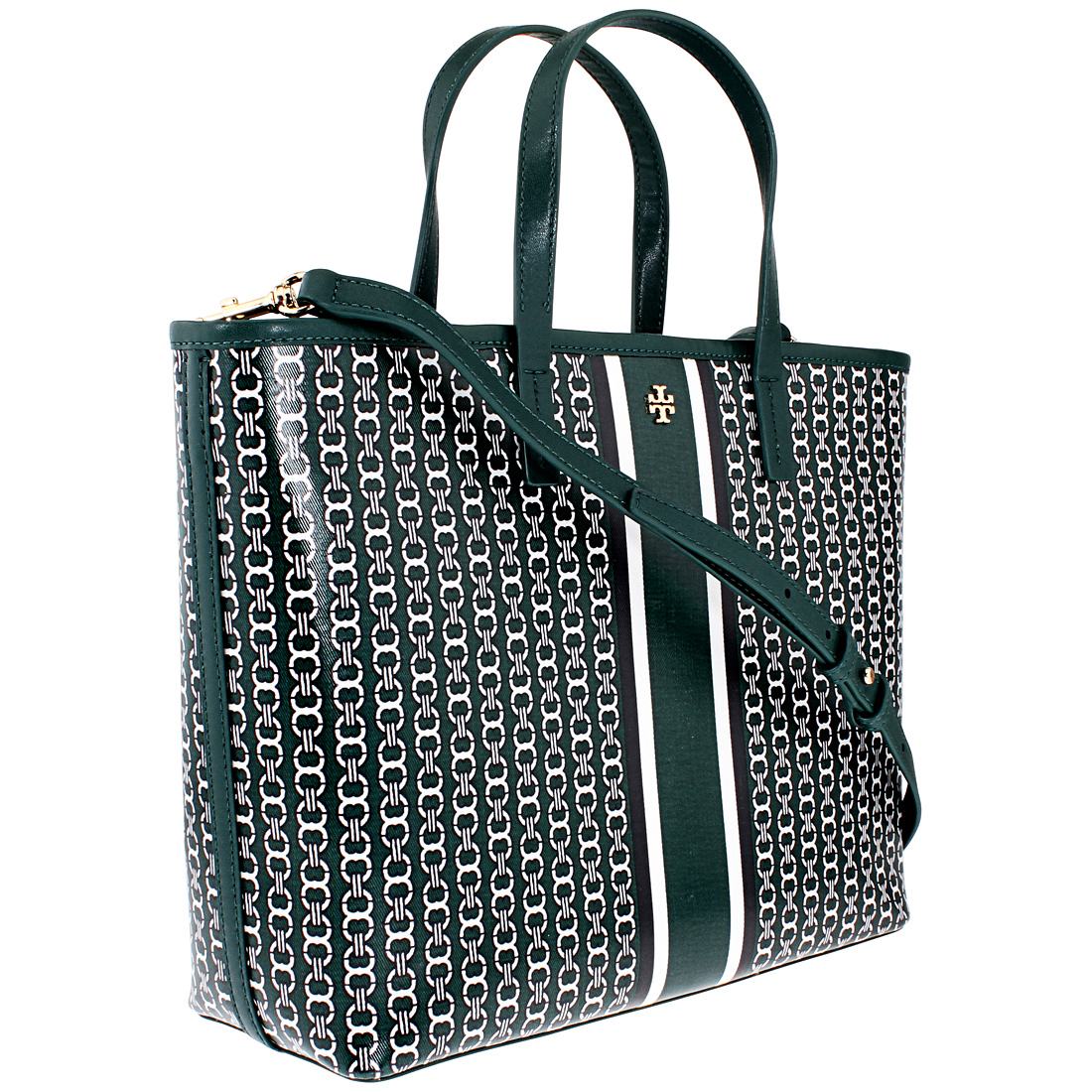 tory burch gemini tote green