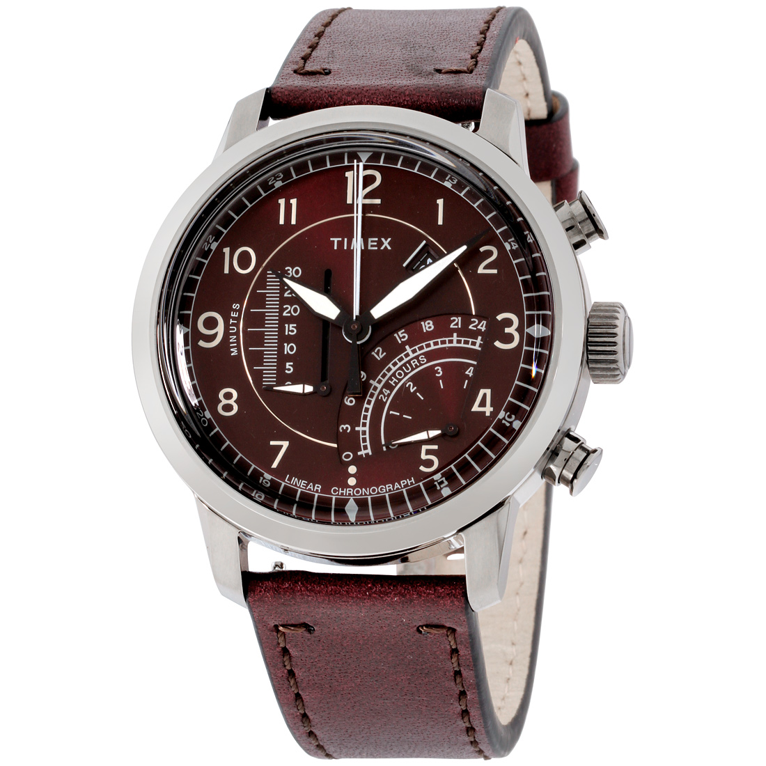Timex Waterbury Linear Quartz Movement Red Dial Men's Watch TW2R69200
