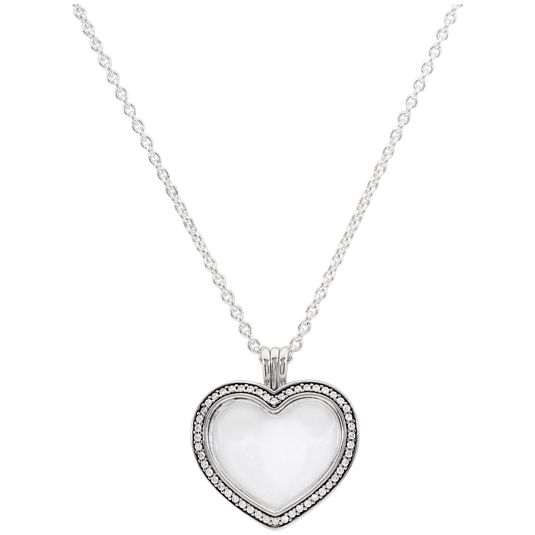 floating heart necklace pandora