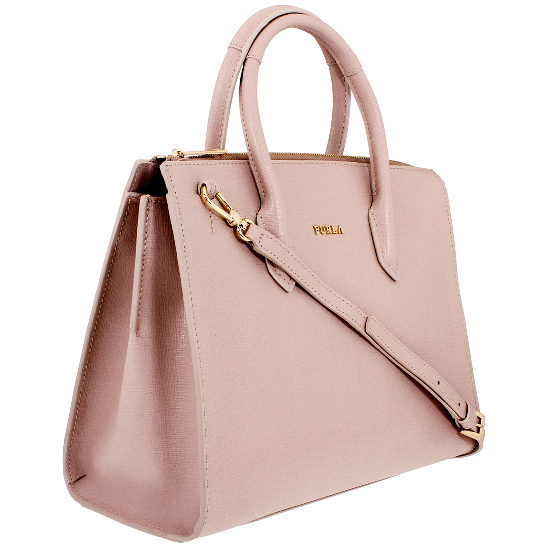 Furla Pin Ladies Medium Pink Leather Satchel Bag 994190 | eBay