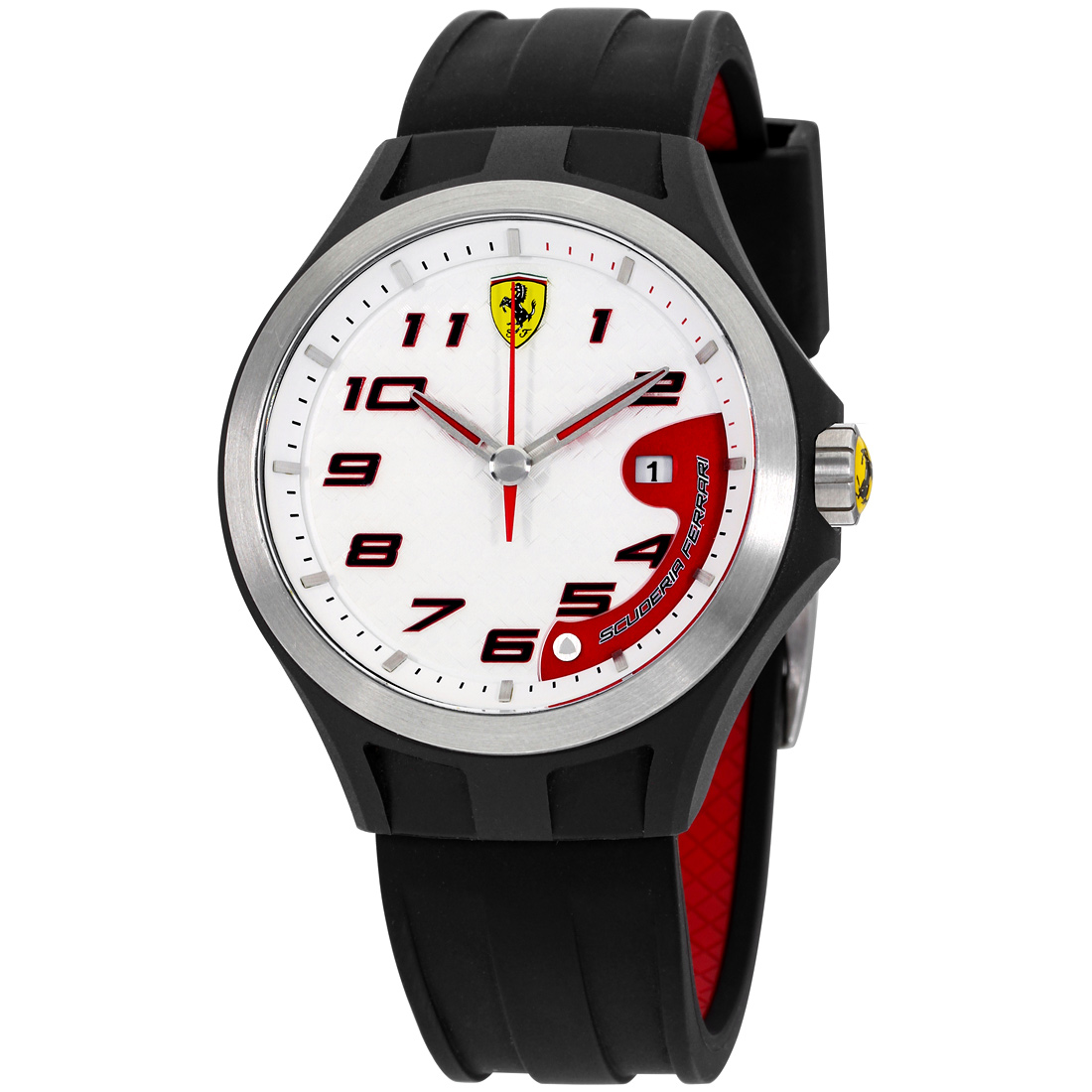 Ferrari Lap Time Quartz Movement White Dial Men's Watch 830013 ...