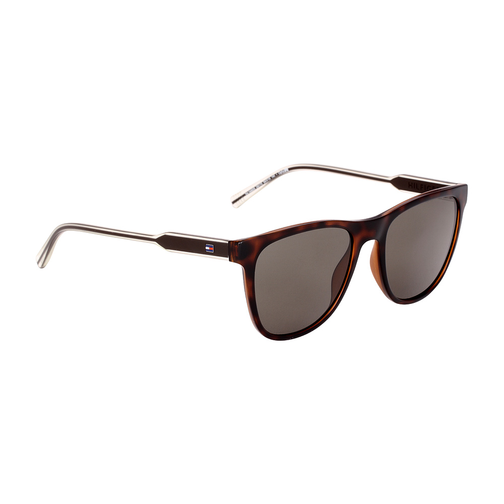 Tommy Hilfiger Plastic Frame Brown Lens Mens Sunglasses