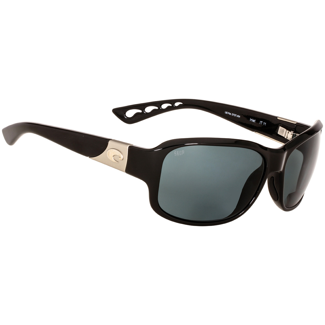 Costa Inlet Readers Shiny Black Frame Grey Lens Ladies Sunglasses
