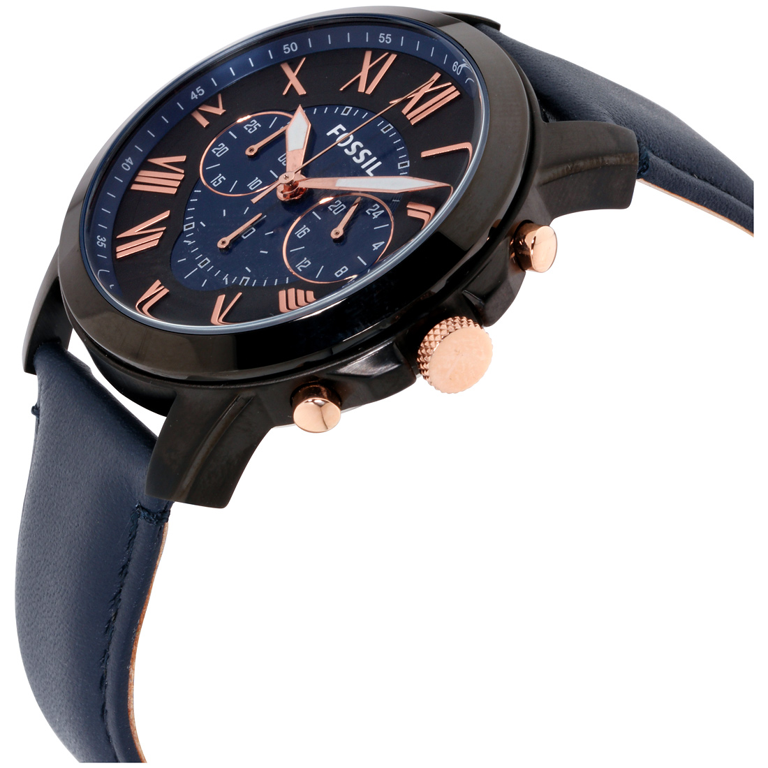 fossil grant chronograph analog black dial men's watch