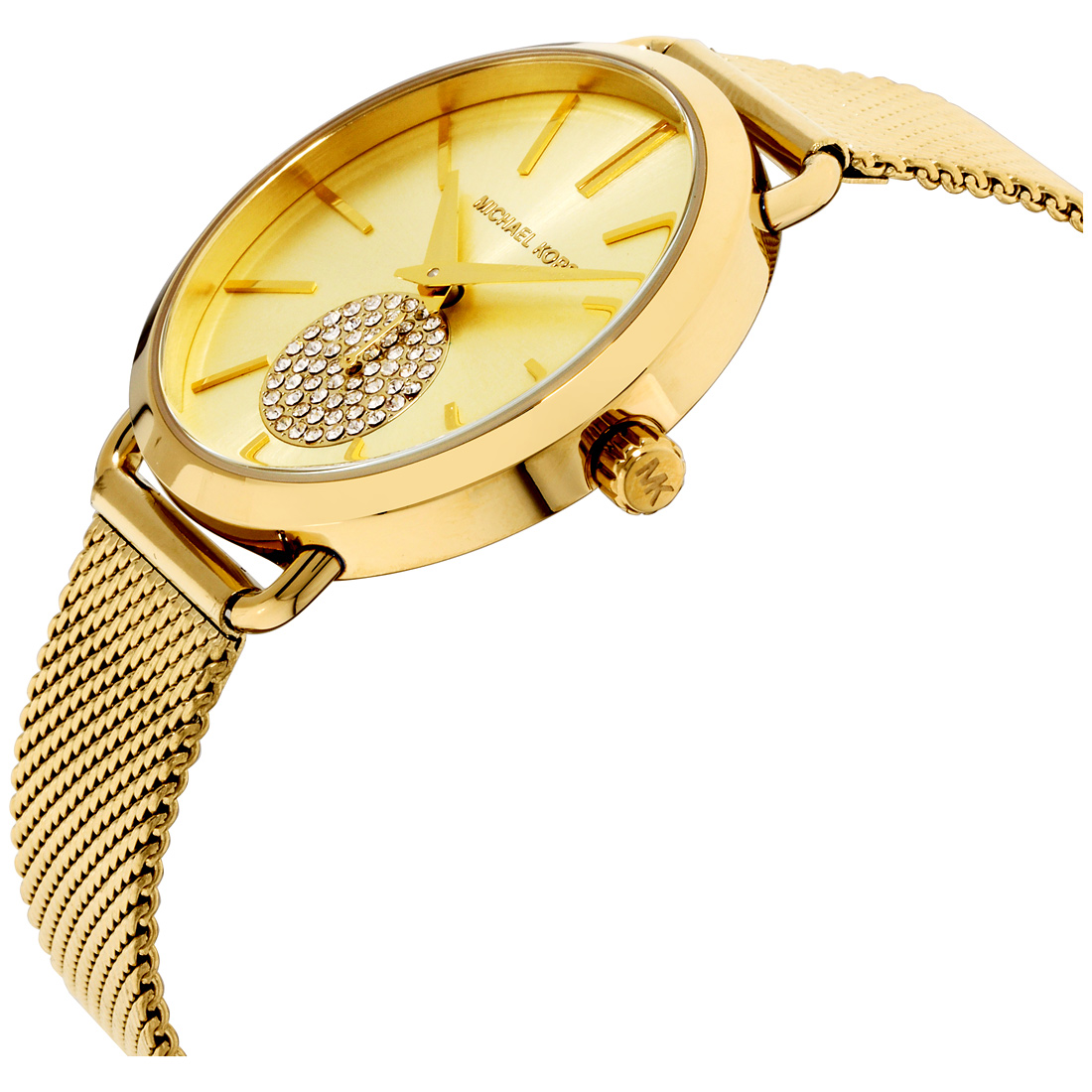 Michael Kors Portia Quartz Movement Gold Dial Ladies Watch MK3844 ...