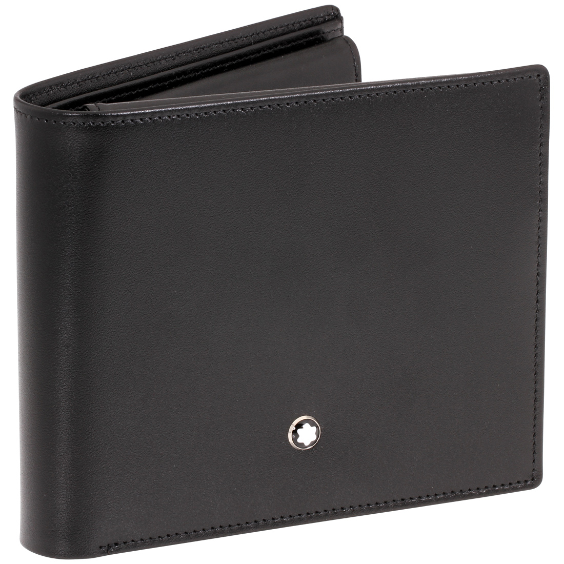 Montblanc Meisterstuck Men's Medium Black Leather Bifold Wallets 14095 ...