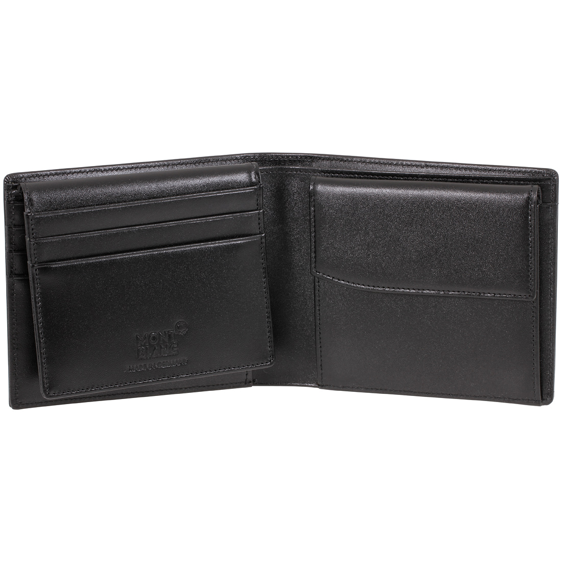 Montblanc Meisterstuck Men's Medium Black Leather Bifold Wallets 5524 ...