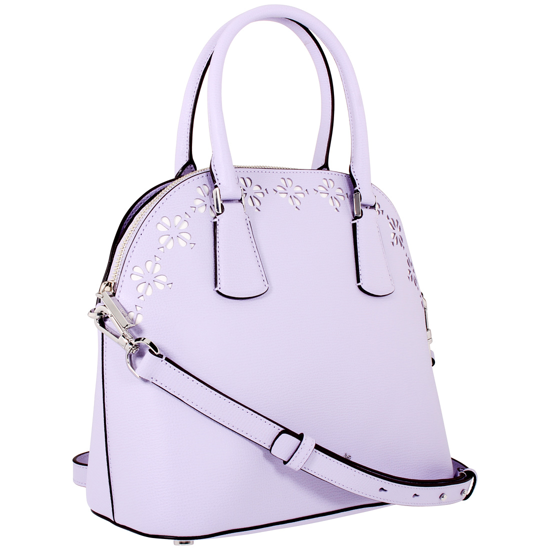 sylvia perforated large satchel