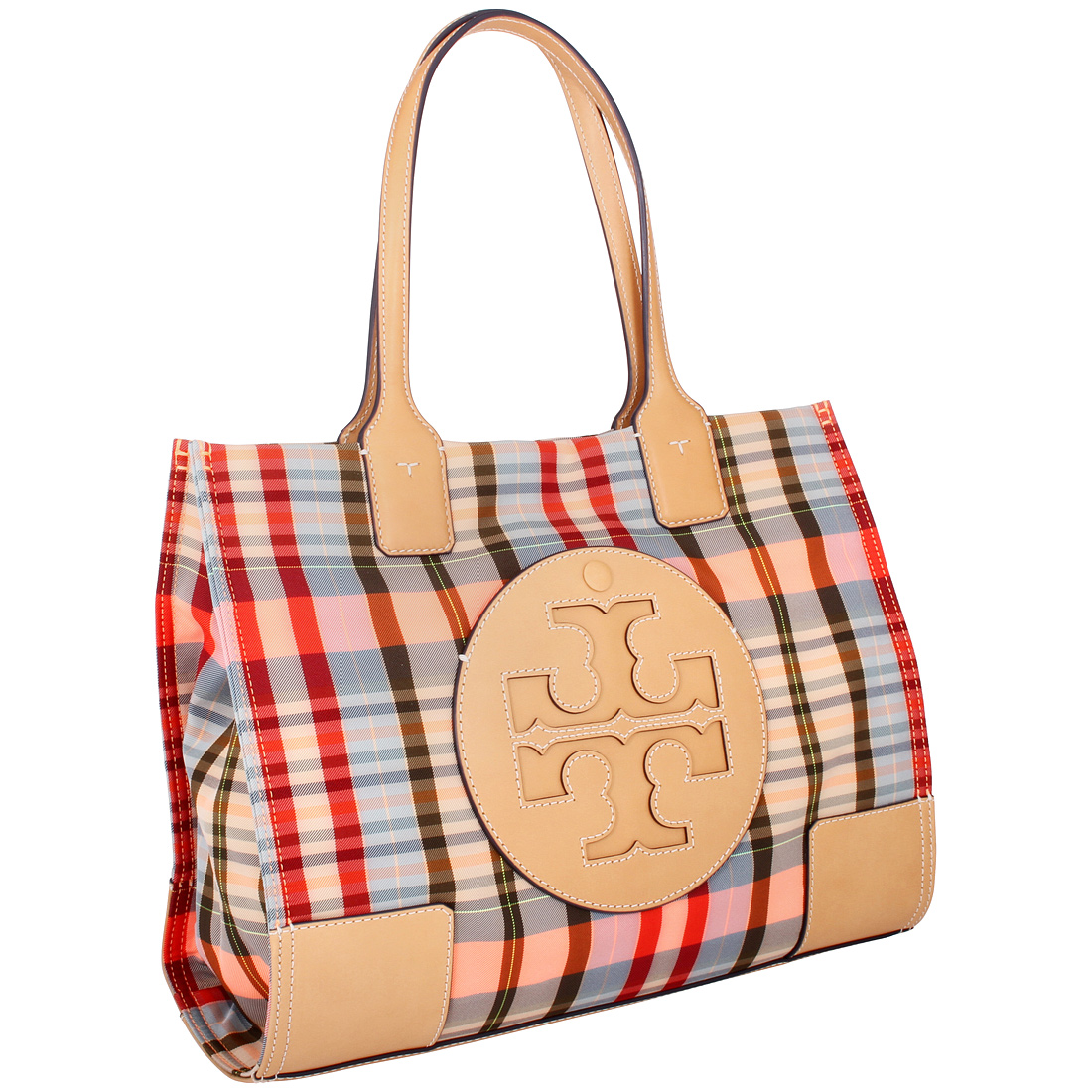 Tory Burch Ella Ladies Medium Beige Leather Tote Bag 54511-984 | eBay