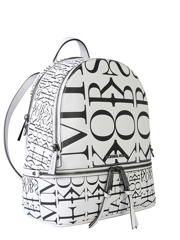 Michael Kors Rhea Ladies Optic White/Black Leather Backpack 30T9UEZB2Y089 eBay