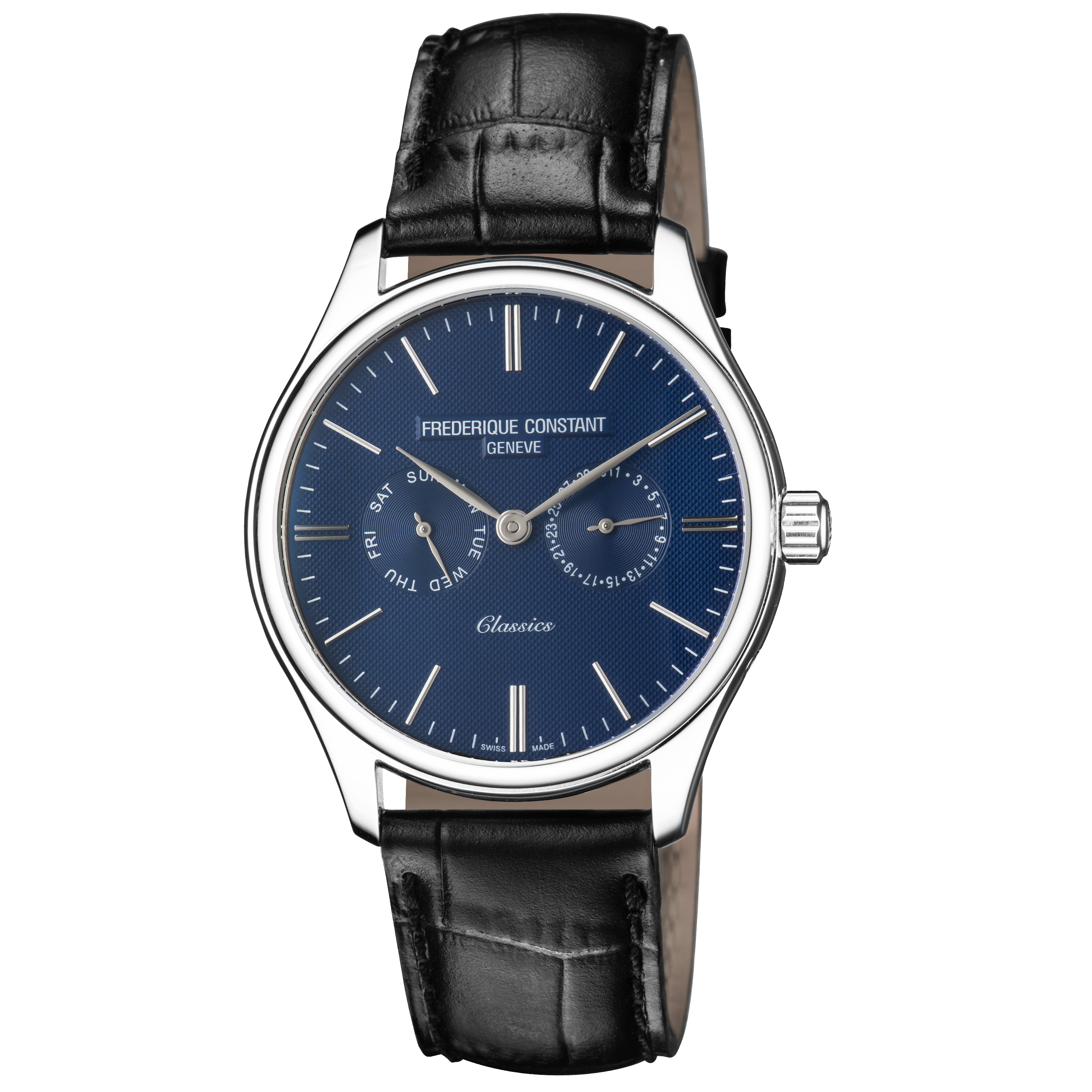 Frederique Constant Classics Quartz Movement Blue Dial Mens Watch Fc