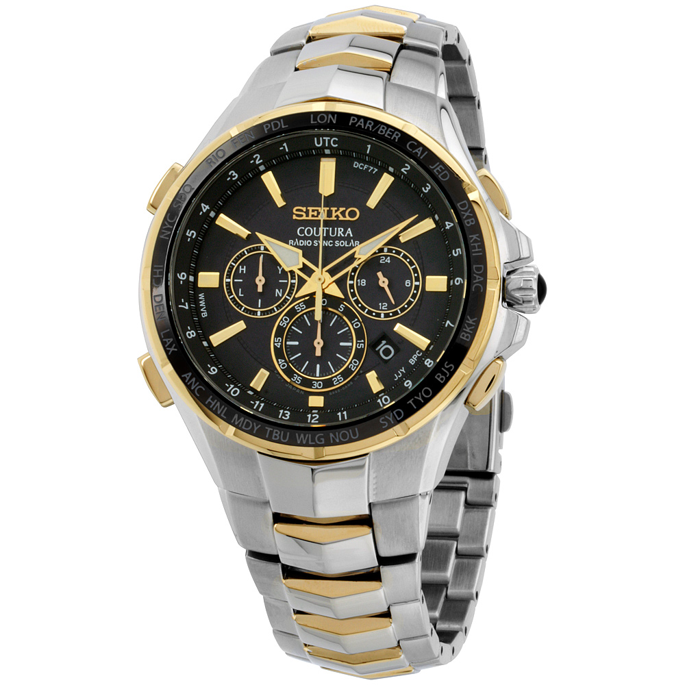 Seiko Coutura Quartz Movement Black Dial Men's Watch SSG010 29665185969 ...