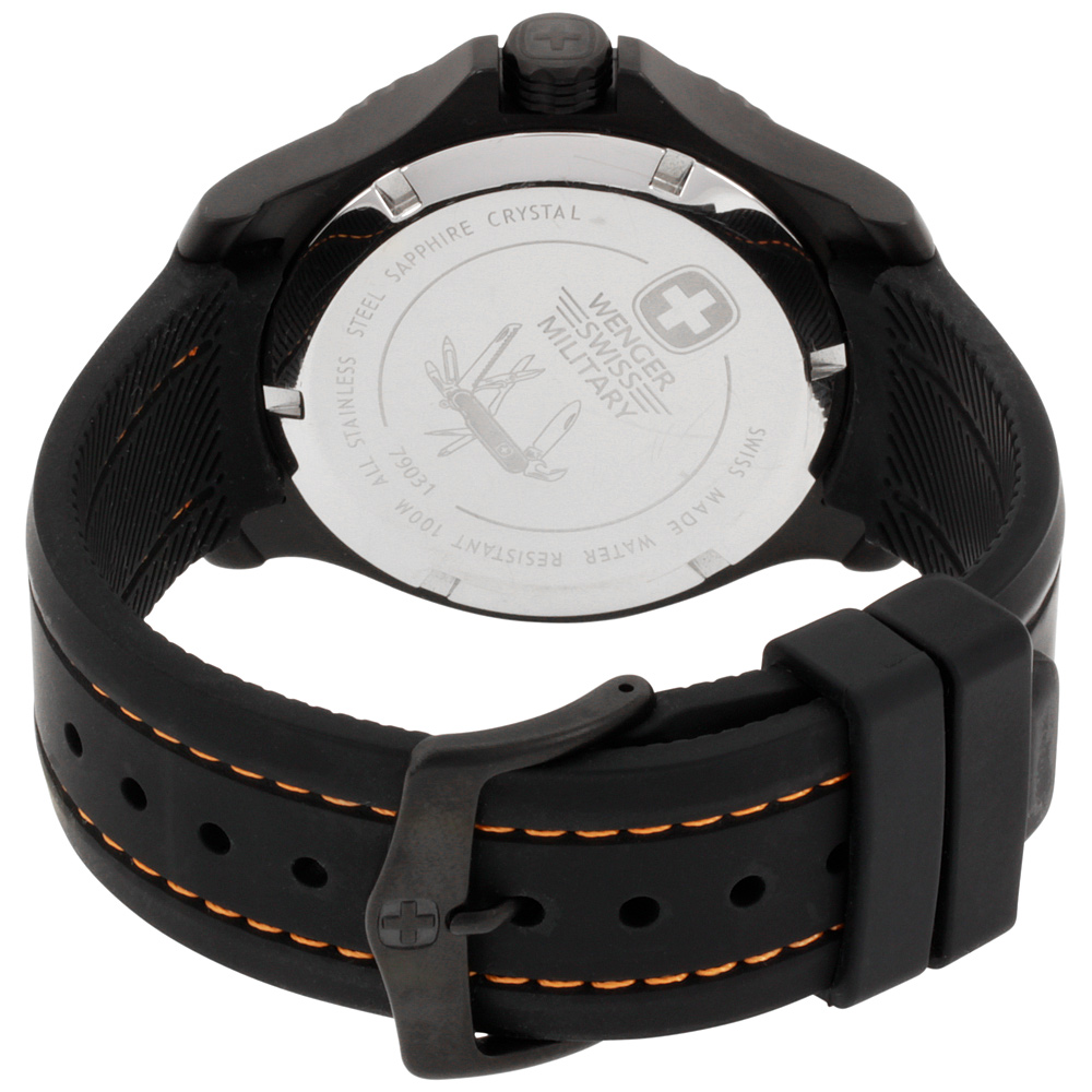 Wenger Quartz Movement Black Dial Men's 