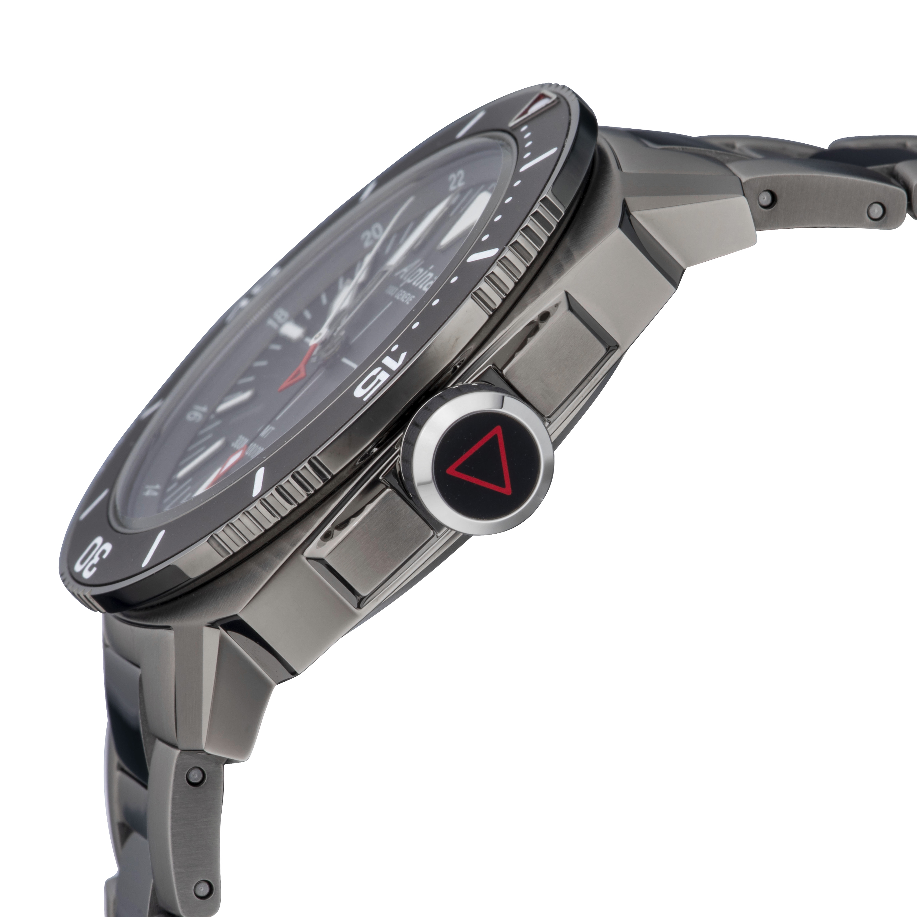 Alpina Seastrong Diver GMT Quartz Movement Grey Dial Men's Watches AL247LGG4TV6B 7688200305076