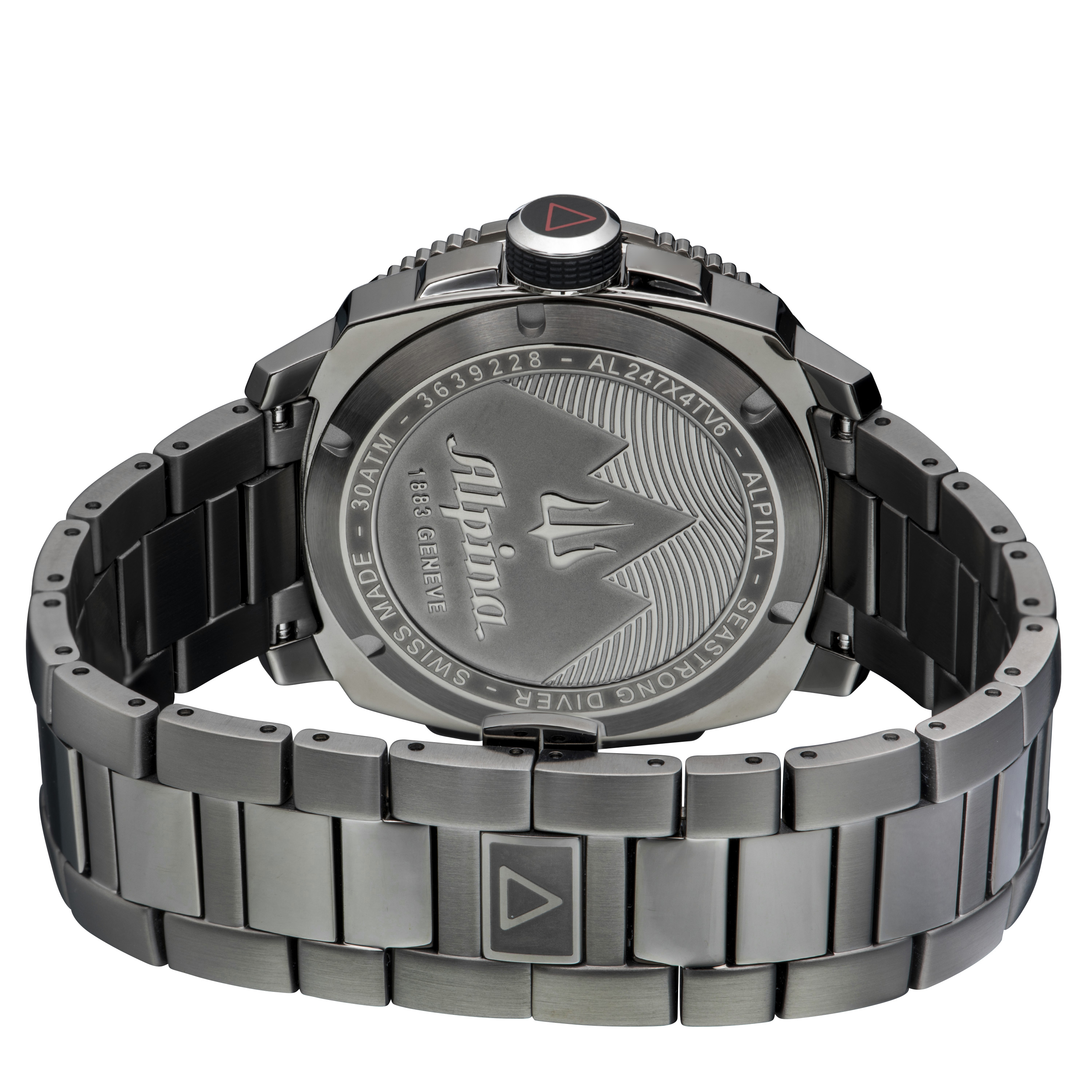 Alpina Seastrong Diver GMT Quartz Movement Grey Dial Men's Watches AL247LGG4TV6B 7688200305076