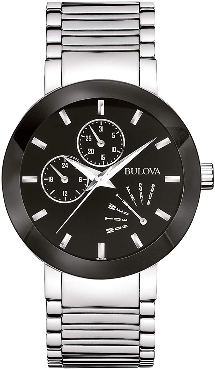 Bulova Futuro Quartz Movement Black Dial Men's Watches 96C105 | eBay