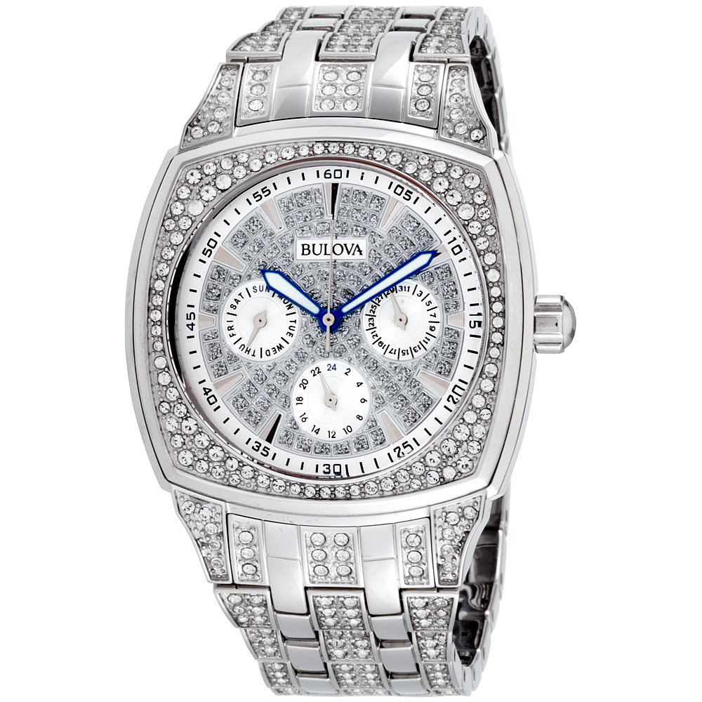 bulova crystal watch mens