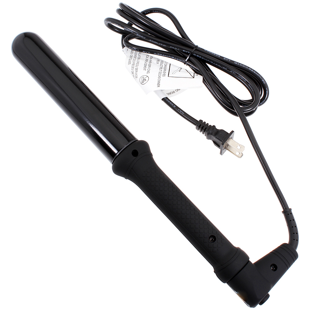 Nume Classic Curling Wand, 32mm Barrel For Beach Waves, Black