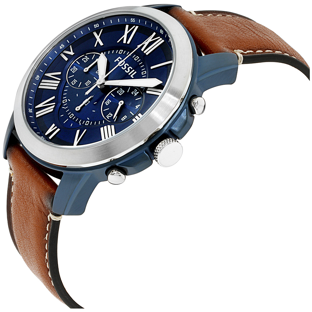 fossil grant blue dial