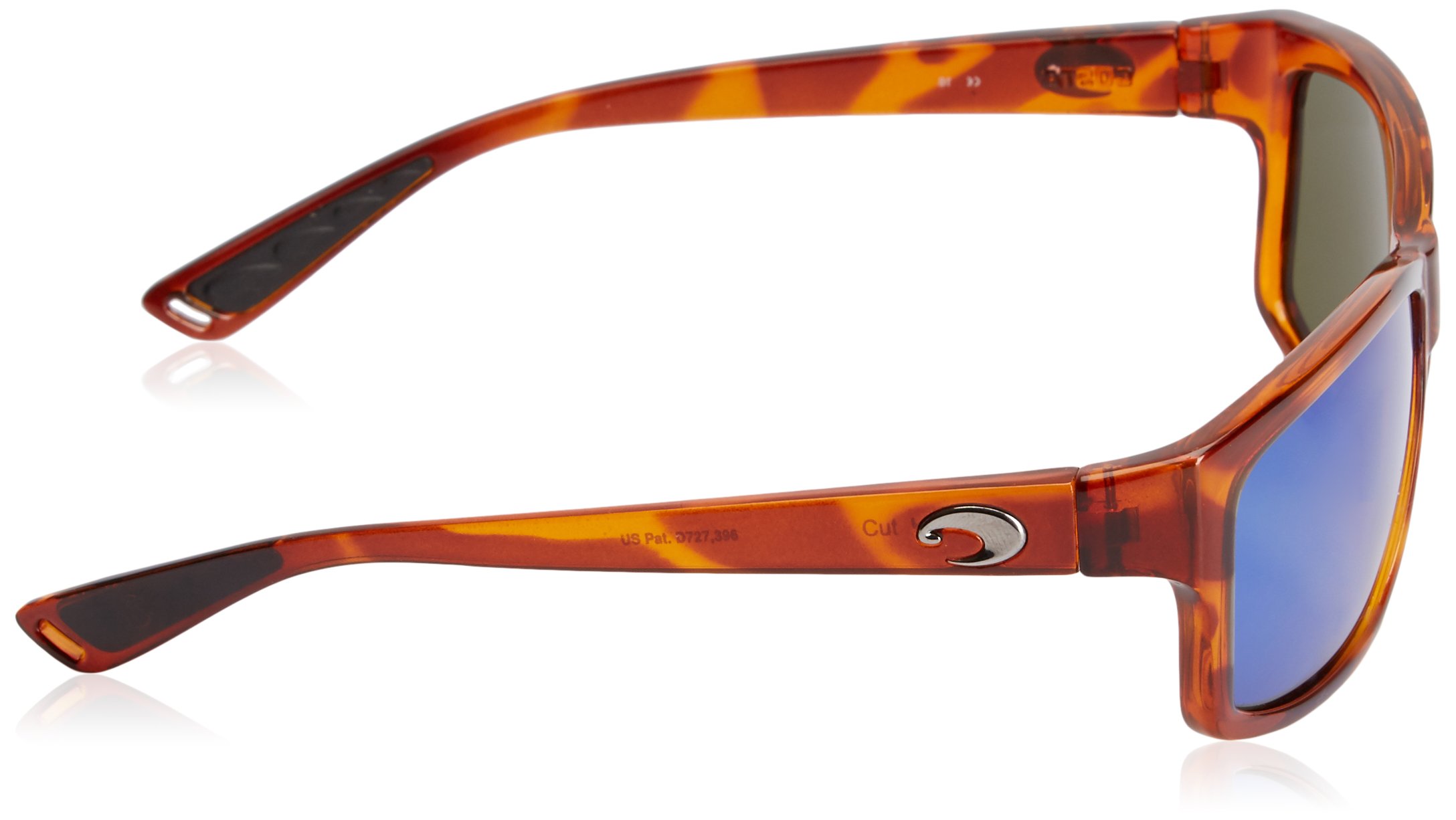 Costa Cut Polarized Honey Tortoise Frame Blue Mirror Lens Men's