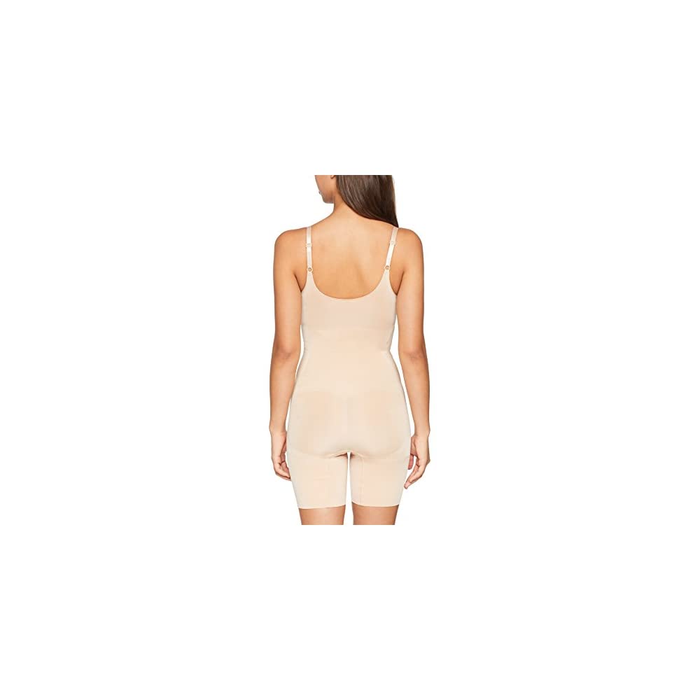 Spanx Oncore Open Bust Mid Thigh Ladies Soft Nude Bodysuits Size
