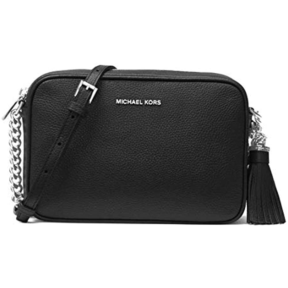 Michael Kors Ginny Ladies Medium Black Leather Camera Bag 32F7SGNM8L-001 191262373022 | eBay