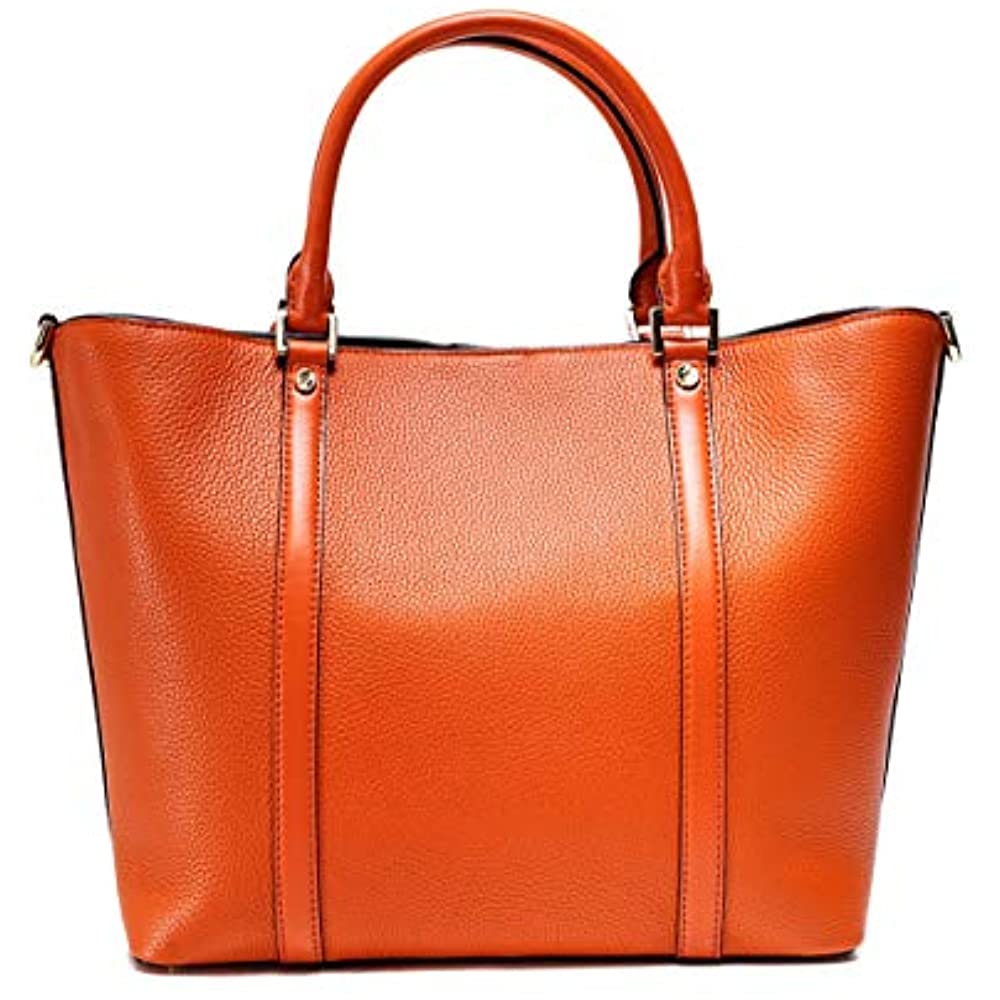 Michael Kors Bedford Legacy Ladies Large Orange Leather Tote Bag ...